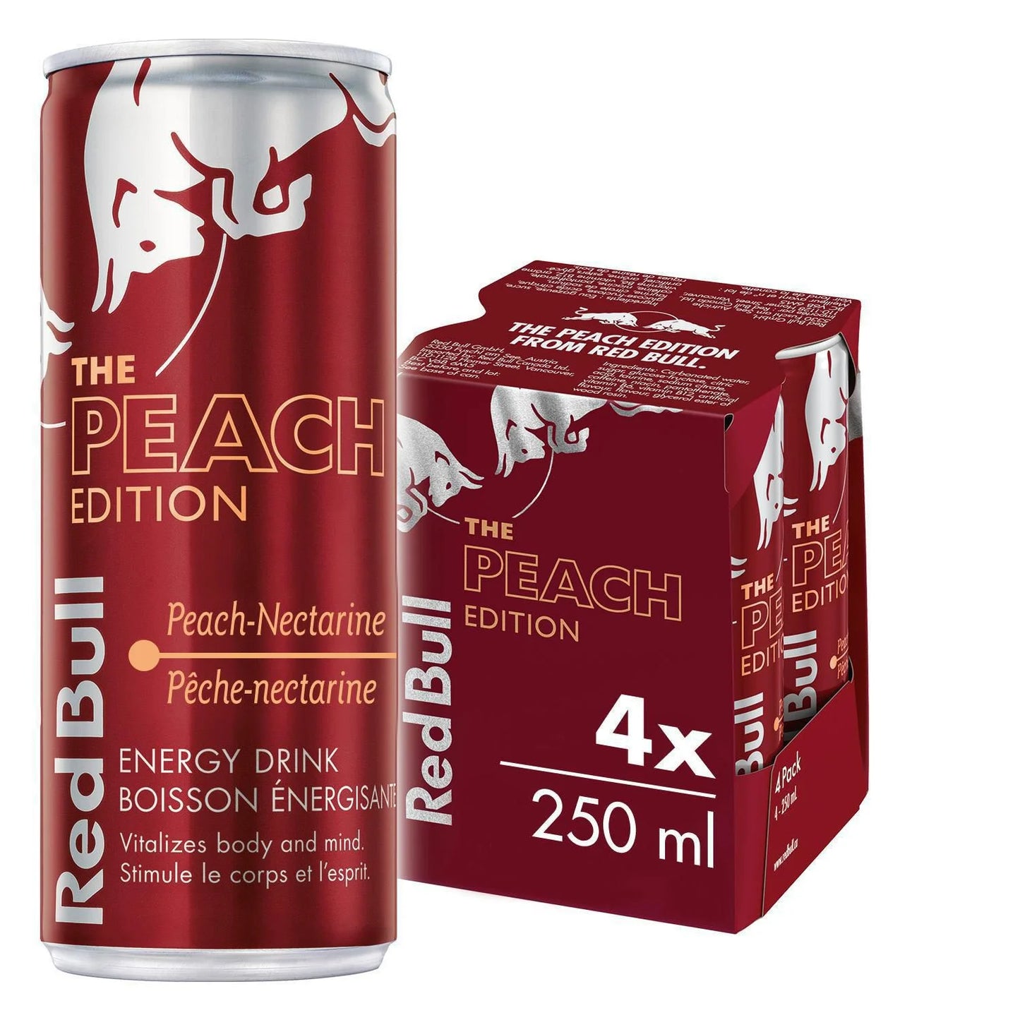 Red Bull Peach Edition 250ml (4 Pack)