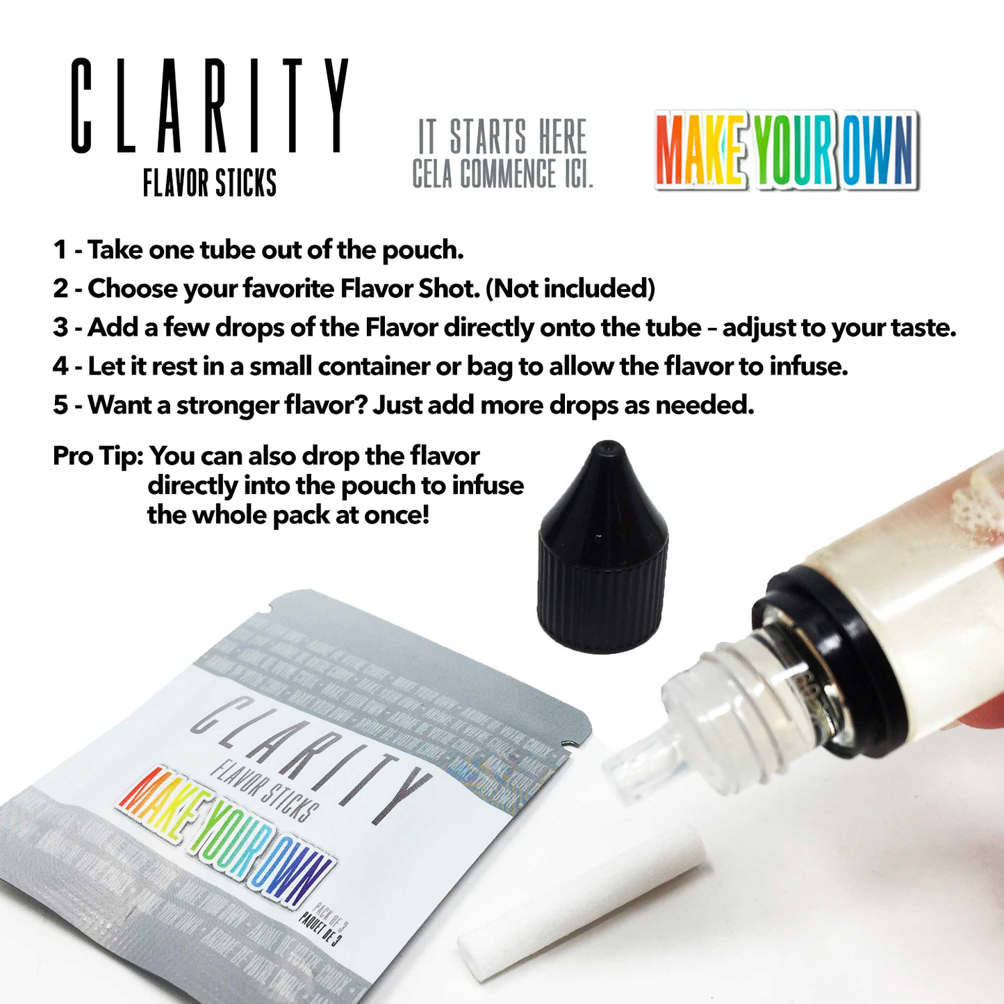 CLARITY FLAVOR STICKS MAKE YOUR OWN