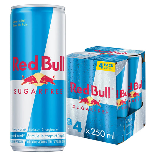 Red Bull Sans Sucre 4 PACK 250ml