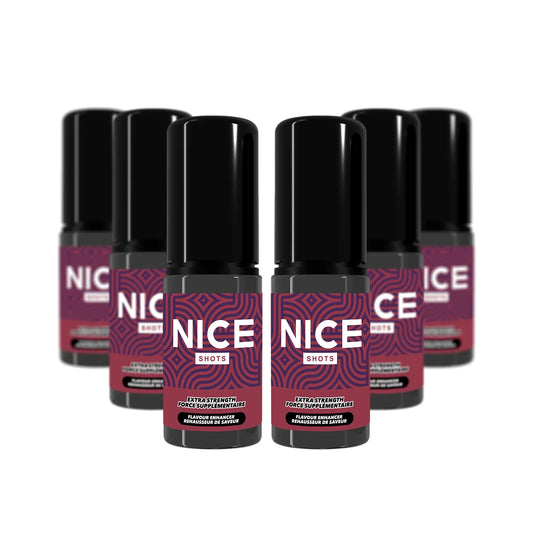 NICE SHOTS - RASPBERRY GRAPE LEMON ICE (6 Pack)