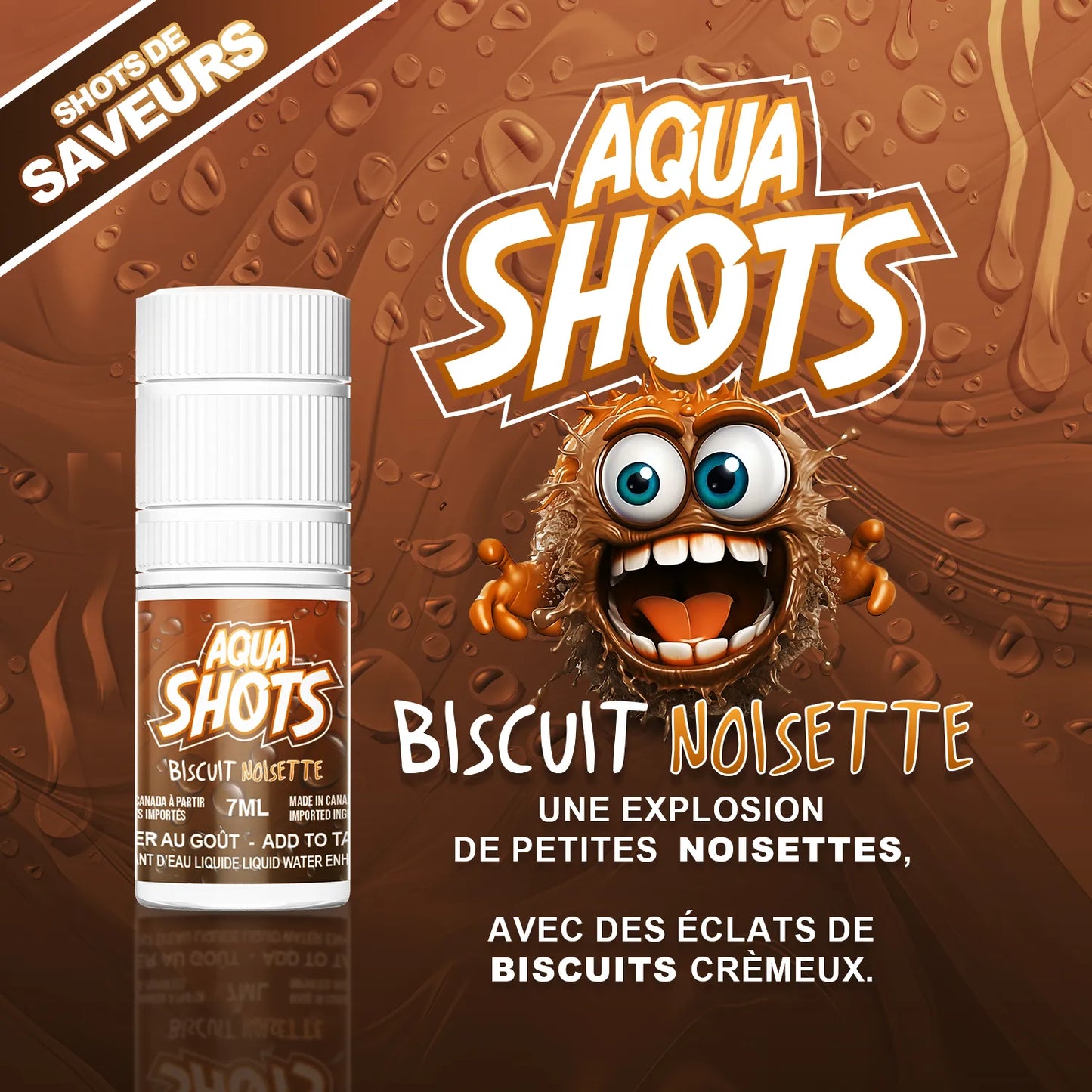 AQUA SHOTS - Biscuit Noisette