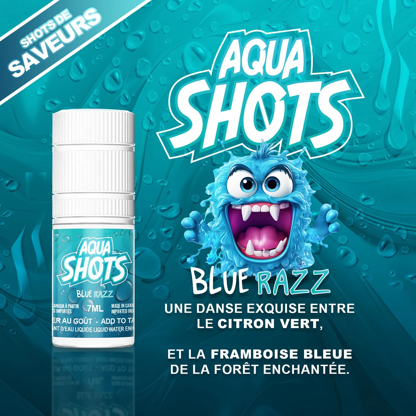 AQUA SHOTS - Blue Razz